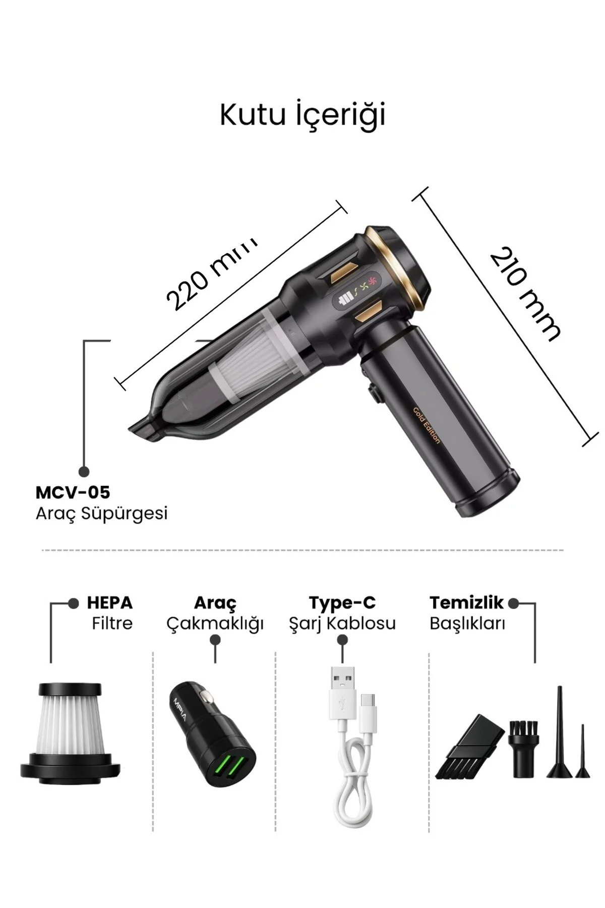 Realpro Plus RP6697 Yeni Kablosuz Şarjlı Mini Süpürge Araç Süpürgesi araç içi kullanımı