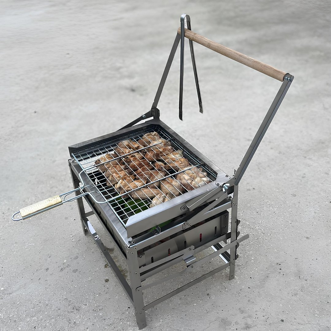 Teknomangal EEA463 Hareketli Mangal Paslanmaz Çelik 40x30 cm Izgara Telli özellikleri