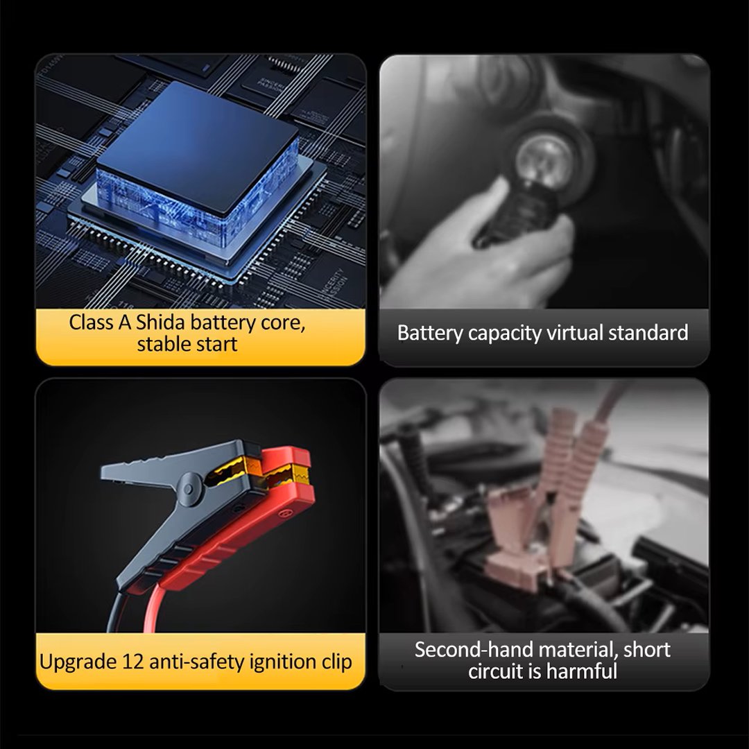 Venandin AIRGON ACARG001 Kablosuz Hava Kompresörü ve Akü Takviye Cihazı Kiti 8ah paket içeriği