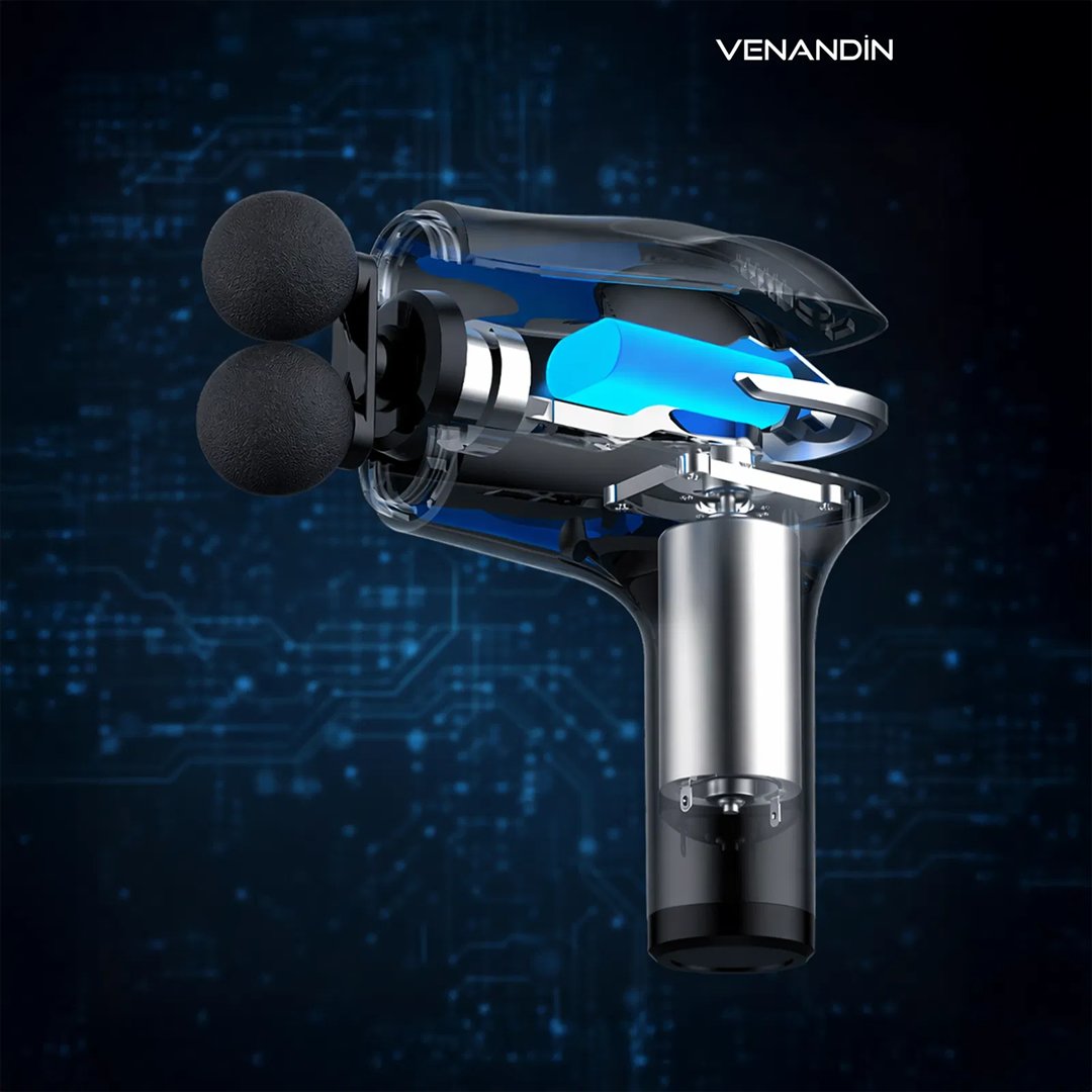 VENANDİN HB011 Çift Başlı Akıllı Masaj Aleti, 6 Hız Seviyesi, 3200 RPM Güçlü Motor, Sessiz Çalışma özellikleri