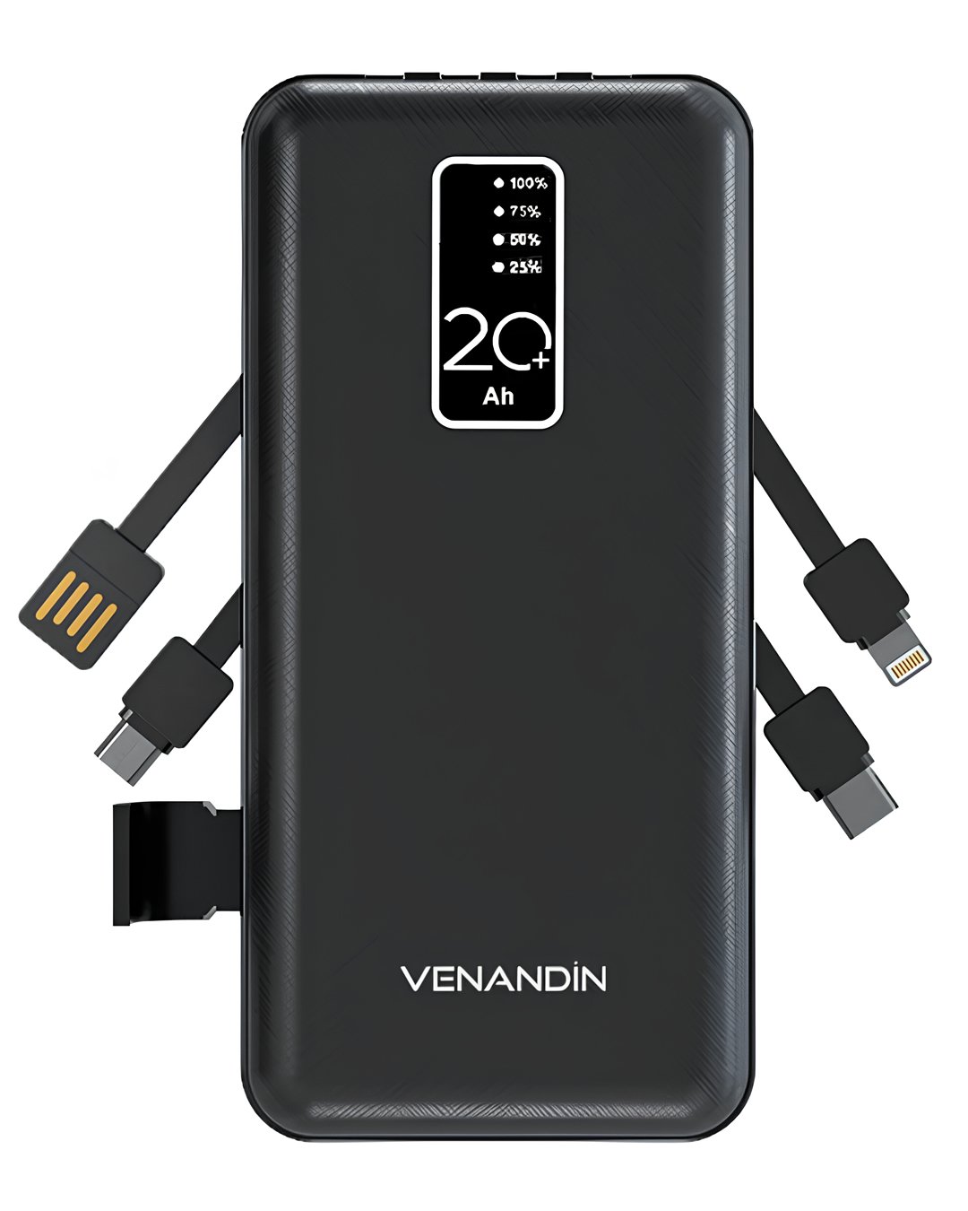 Venandin PWB20C1 20.000 mAh Powerbank 4’ü 1 Arada Entegre Kablolu LED Göstergeli Taşınabilir Şarj Cihazı Model ve fiyatlar