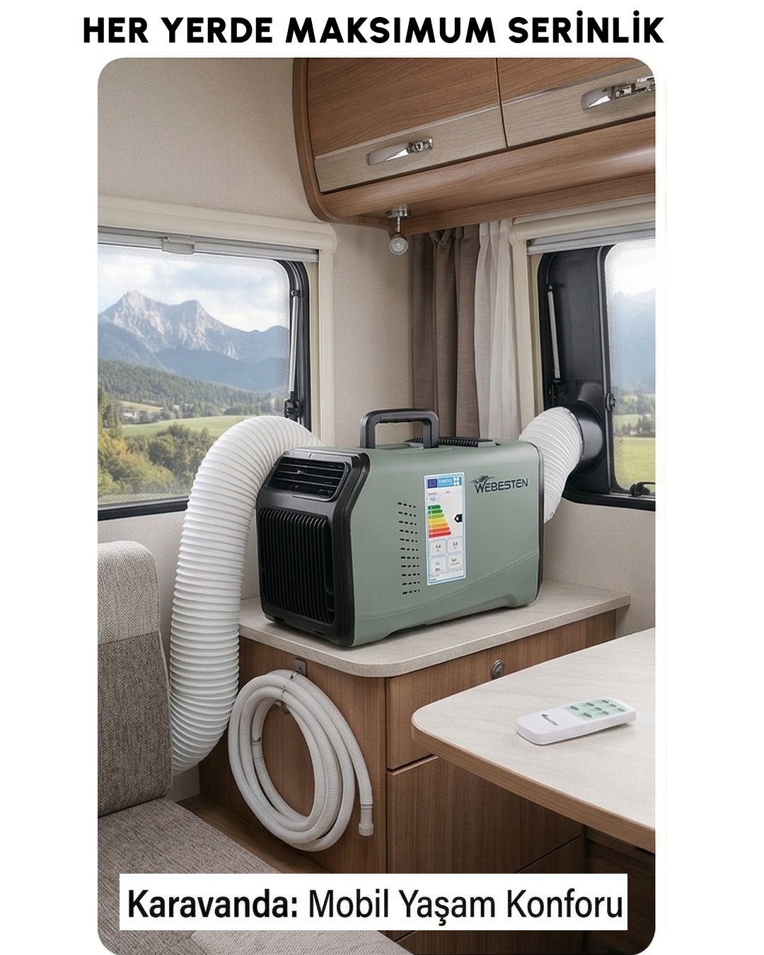 WEBESTEN YA01 Portatif Klima - Taşınabilir Klima 1500W / 5100 BTU kullanım alanları